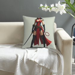 Magnifique housse de coussin de guerrière samouraï - Okomall