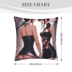 Anime Girl Plush Pillow Cover - Okamall Official Store