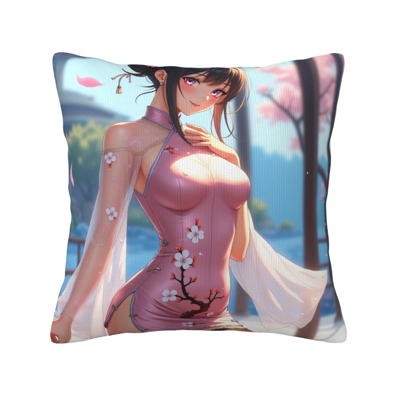日系美少女抱枕套 - 樱花庭院 | Okomall