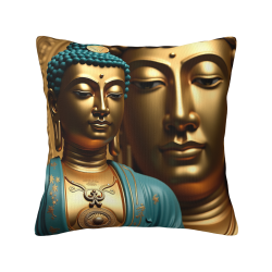 Funda de cojín de felpa con Buda Zen - Okomall