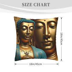 Zen Buddha Plush Pillow Cover - Okomall