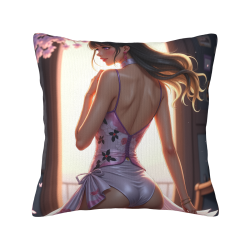 Funda de cojín de felpa de Dreamy Girl - Okomall