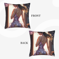 Funda de cojín de felpa de Dreamy Girl - Okomall