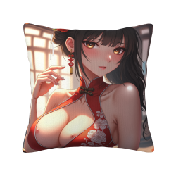 可爱女孩风 毛绒抱枕套 - 奥可玛