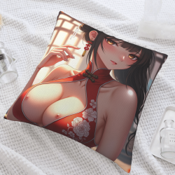 精緻少女風毛絨抱枕套 - Okomall