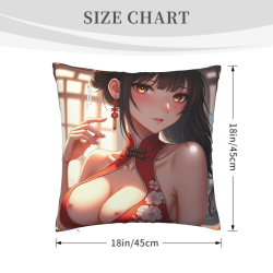 精緻少女風毛絨抱枕套 - Okomall