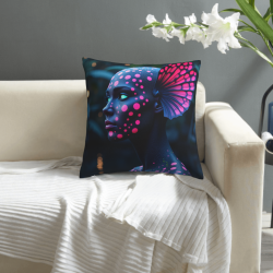 Funda de Almohada de Peluche con Niña Estelar de Ensueño - Okomall