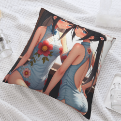 Anime Girl Plush Pillow Case - Okomall