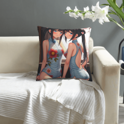 Anime Girl Plush Pillow Case - Okomall
