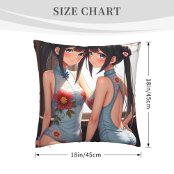 Anime Girl Plush Pillow Case - Okomall