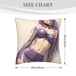 Funda de Almohada de Peluche con Tema de Chica Encantadora - Okomall