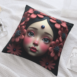Dreamy Girl Double-Sided Printed Plush Pillow Cover - Okomall
