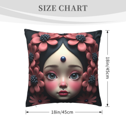 Dreamy Girl Double-Sided Printed Plush Pillow Cover - Okomall