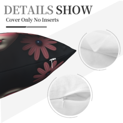 Funda de cojín de felpa con estampado doble faz Niña de ensueño - Okomall