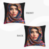 Taie d'oreiller en peluche avec portrait féminin esthétique - Okomall