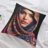 Taie d'oreiller en peluche avec portrait féminin esthétique - Okomall