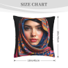 Beautiful Female Portrait Plush Pillow Cover - Okomall