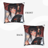 Housse de coussin en peluche style japonais pour filles - Fille Sakura de rêve | OKOMALL
