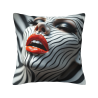 Housse de coussin en peluche à portrait double face - Okomall
