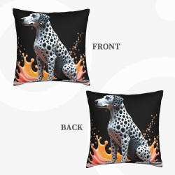 Copri-cuscino in peluche con motivo di fiamme - Okomall