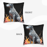 Copri-cuscino in peluche con motivo di fiamme - Okomall