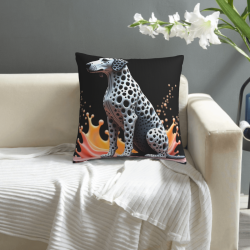 Copri-cuscino in peluche con motivo di fiamme - Okomall
