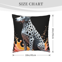 Copri-cuscino in peluche con motivo di fiamme - Okomall