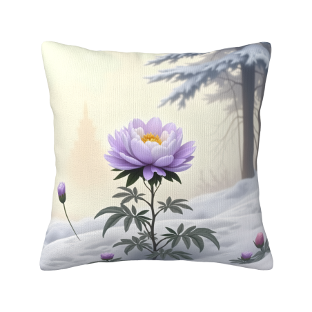 雪景色梅の花のぬいぐるみクッションカバー - Okomall