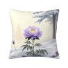 雪景梅花毛絨抱枕套 - Okomall