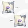 Funda de cojín de felpa con paisaje nevado y flor de ciruelo - Okomall