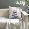 Housse de coussin en peluche à motif de paysage enneigé et de prunier - Okomall