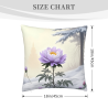 Housse de coussin en peluche à motif de paysage enneigé et de prunier - Okomall
