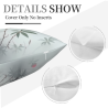 Funda de cojín de peluche con motivo de acuarela china - Okomall