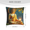 Housse de coussin en peluche à motif de forêt zen - Okomall