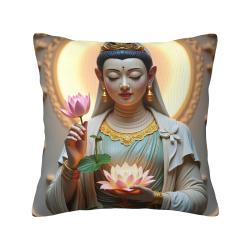 Guanyin Plush Pillow Cover - Okomall