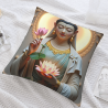 Coussin en peluche avec motif Guanyin - Okomall