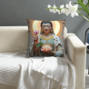 Coussin en peluche avec motif Guanyin - Okomall