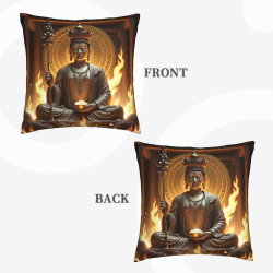 Cuscino in peluche con immagine di Buddha Zen - Okomall