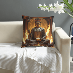 Cuscino in peluche con immagine di Buddha Zen - Okomall