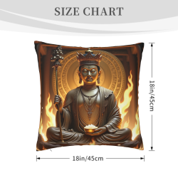 Cuscino in peluche con immagine di Buddha Zen - Okomall