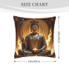 Cuscino in peluche con immagine di Buddha Zen - Okomall