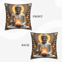 Zen Light Aura Plush Pillow Cover - Okomall