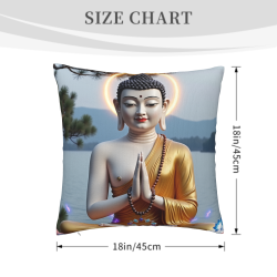 Copri-cuscino Buddha Zen - 18x18 pollici | Okomall