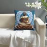 Plush Cushion Cover with Abstract Ink Landscape - Okomall