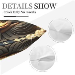 Custodia per cuscino in peluche Zen Buddha - 18x18 pollici | OKOMALL