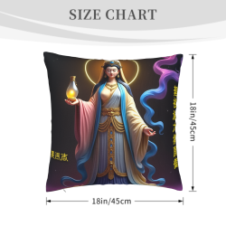 Guanyin Plush Pillow Cover - Okomall
