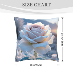 Housse de coussin en peluche à motifs de pétales de rêve - Okomall