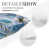 Housse de coussin en peluche à motifs de pétales de rêve - Okomall