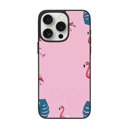 Чехол для iPhone 15/Pro/Max - Рисунок Тропических Цветов и Птиц | okomall
