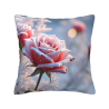 Housse de coussin en peluche à motifs de pétales de rêve - 18x18 pouces | OKOMALL
